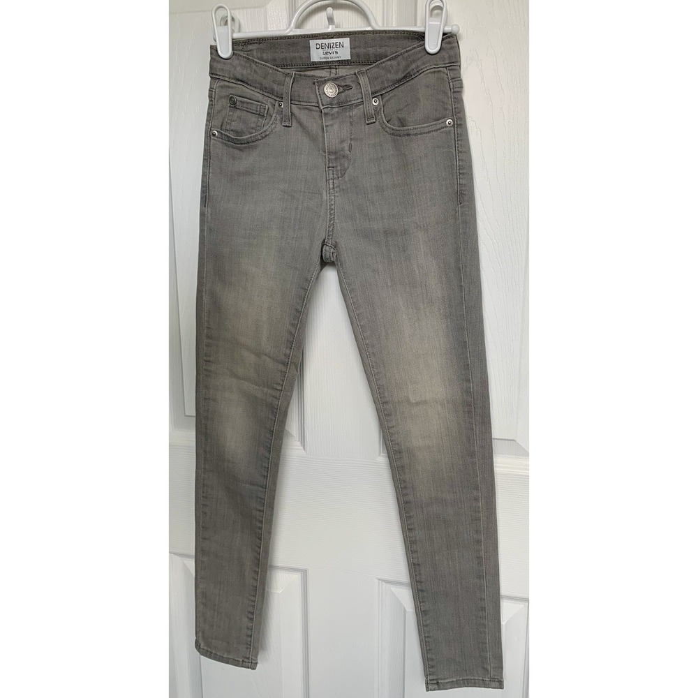Levi's Denizen Super Skinny Girls Grey/Gray‎ Stretch Jeans Pants Size 10